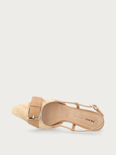 Slingback in raffia con fibbia - Paglia | FRAU