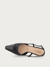 Slingback in pelle - Nero | FRAU
