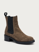 Heeled suede Chelsea boots - Peat | FRAU