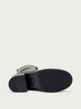 Leather heeled combat boots - Black | FRAU