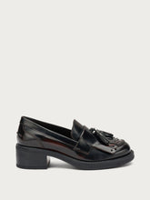 Polished leather loafers with tassels - Cocoa | FRAU