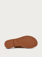 Suede sandals with tonal buckle - Cinnamon | FRAU