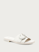 Leather sliders with buckle - Off-White | FRAU