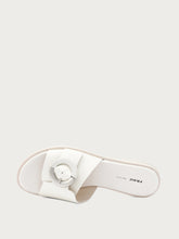 Leather sliders with buckle - Off-White | FRAU