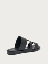 Minimalistische Pantoletten aus Leder - Schwarz | FRAU