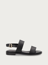Minimalistische Sandalen aus Leder - Schwarz | FRAU