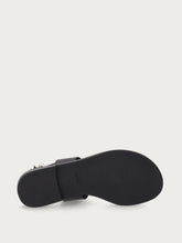 Minimalistische Sandalen aus Leder - Schwarz | FRAU