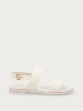 Minimalistische Sandalen aus Leder - Off White | FRAU