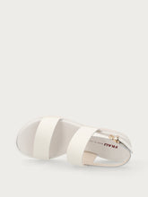 Minimalistische Sandalen aus Leder - Off White | FRAU