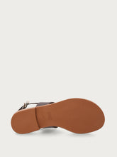 Minimalistische Sandalen aus Leder - Dunkelbraun | FRAU