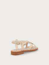 Minimalistische Zehenstegsandalen aus Leder - Auster | FRAU