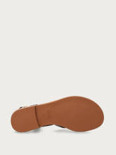 Minimalistische Zehenstegsandalen aus Leder - Dunkelbraun | FRAU
