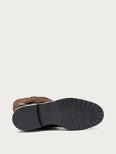 Suede boots with side buckle - Chocolate | FRAU