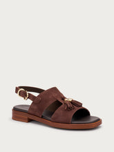 Suede sandals with tassels - Cocoa | FRAU