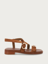 Suede multi-strap sandals - Cinnamon | FRAU
