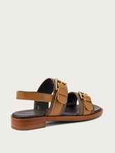 Sandalo a doppia fascia - Marrone | FRAU