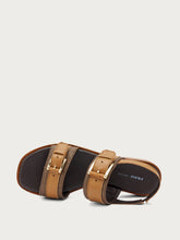 Sandalo a doppia fascia - Marrone | FRAU