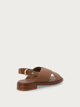 Leather crossover-strap sandals - Mou | FRAU