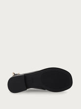 Leather crossover-strap sandals - Black | FRAU