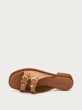 Pantoletten aus Leder mit doppelter Schnalle - Leder | FRAU