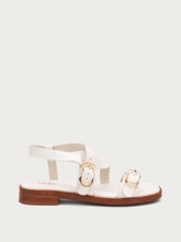 Leather multi-strap sandals - Off White | FRAU