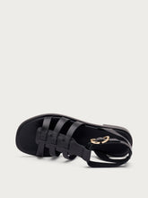 Leather cage sandals - Black | FRAU