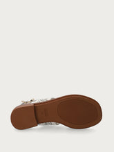 Perforated leather sandals with tassels - Off White | FRAU