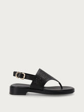 Perforated leather thong sandals - Off White | FRAU