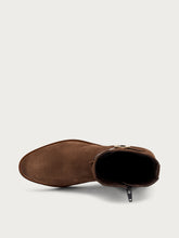 Suede ankle boots with strap - Cocoa | FRAU