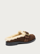 Suede mules with shearling lining - COCOAfur | FRAU