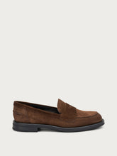 Suede loafers with saddle detail - Cocoa | FRAU