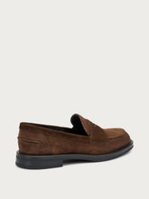 Suede loafers with saddle detail - Cocoa | FRAU