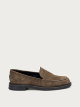 Suede loafers with saddle detail - Peat | FRAU