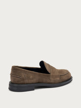Suede loafers with saddle detail - Peat | FRAU