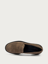 Suede loafers with saddle detail - Peat | FRAU