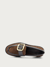 Suede loafers with buckle - Cocoa | FRAU