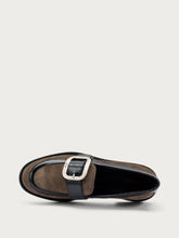 Suede loafers with buckle - Peat | FRAU