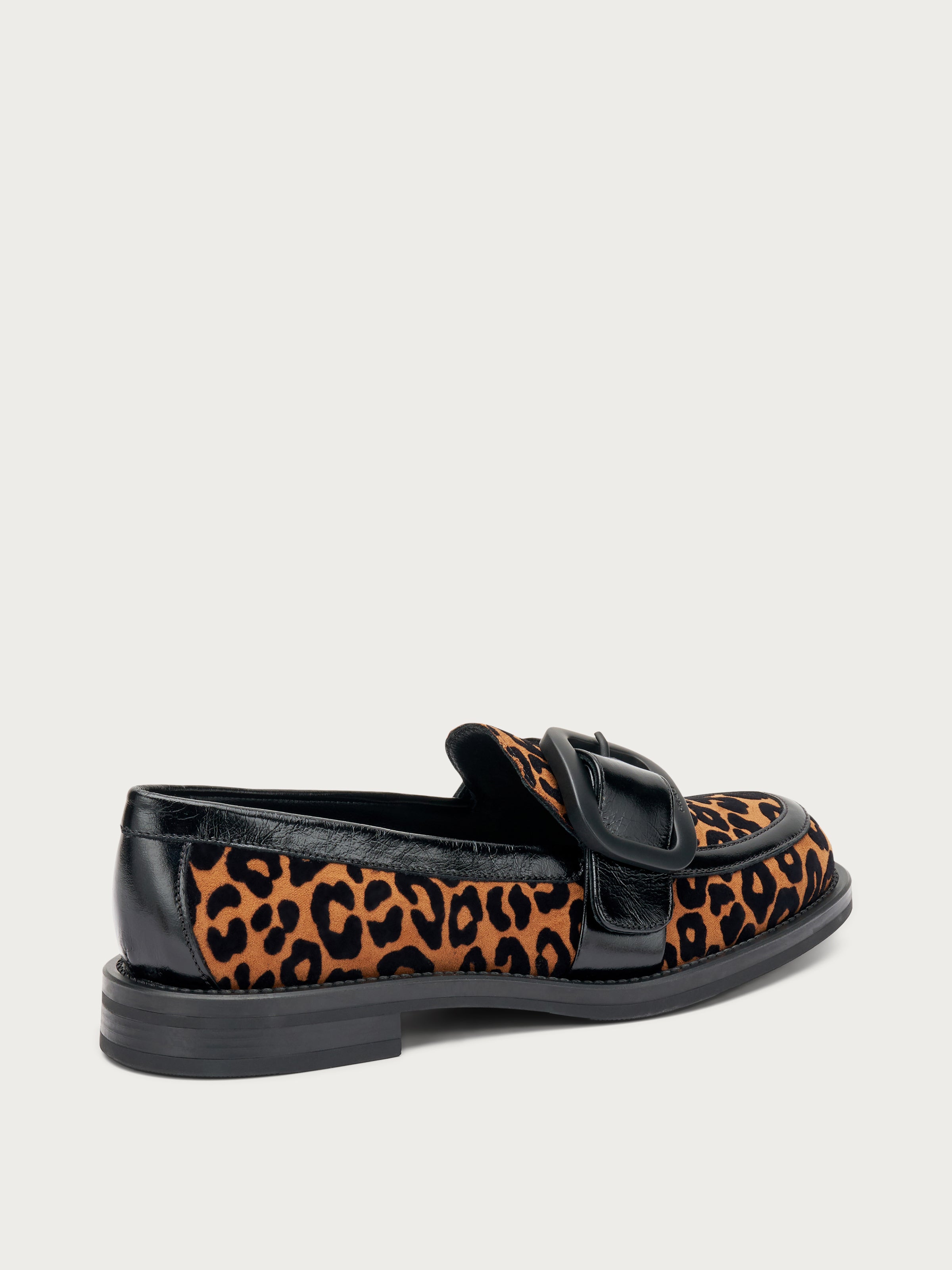 Leo-print fabric loafers FRAU