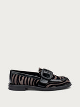 Leo-print fabric loafers - Zebra | FRAU