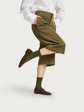 Flocked fabric ballet flats - Leo | FRAU