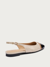 Flat slingbacks with contrasting toe - BLACKnutSHAKE | FRAU