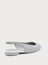Slingback mit kontrastierender Zehenkappe - Eisweiß | FRAU