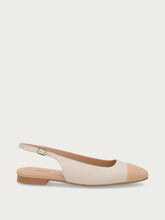 Slingback mit kontrastierender Zehenkappe - Kekscreme | FRAU