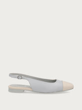 Slingback mit kontrastierender Zehenkappe - Cremeeis | FRAU