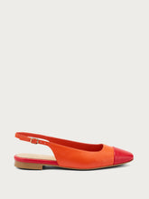 Slingback mit kontrastierender Zehenkappe - ROTorange | FRAU