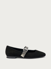 Suede ballet flats with semi-square toe - BLACKrock | FRAU