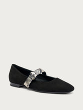 Suede ballet flats with semi-square toe - BLACKrock | FRAU