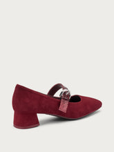 Pumps with contrasting strap - Bordeaux | FRAU