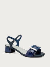 Sandalo con maxi fibbia - Navy | FRAU