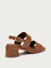 Sandale aus Leder mit Blockabsatz - Mou | FRAU